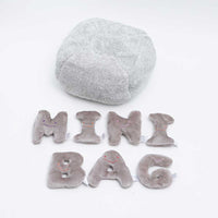 color: Light Grey Bag with Rhino Grey Letters