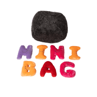 color: Dark Grey Bag with Rainbow Letters